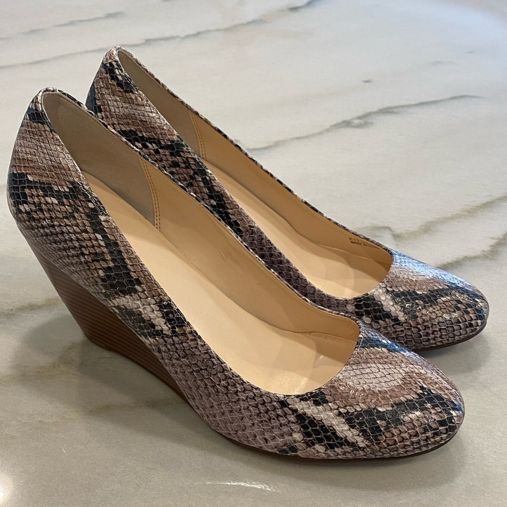 Cole Haan Snakeskin Wedges